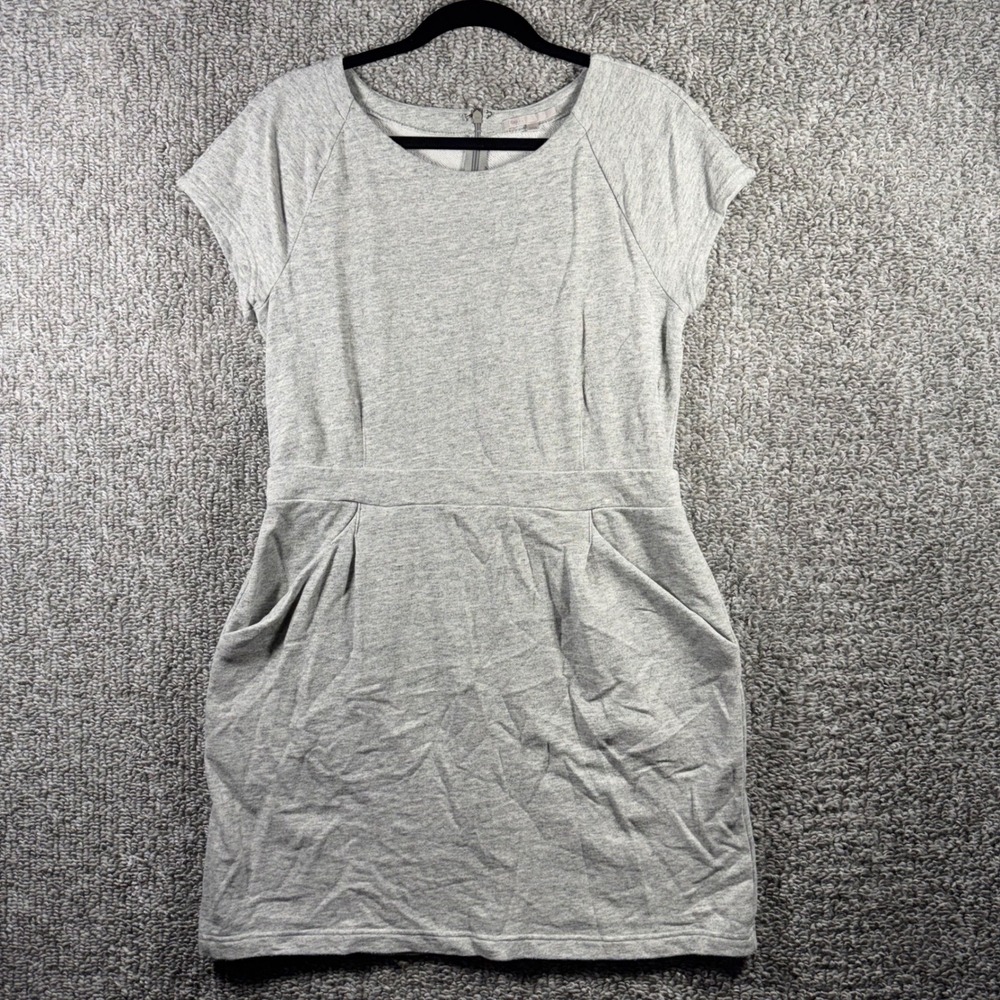 Gap Sweatshirt Dress Heather Grey Pockets Athleisure Women Large
